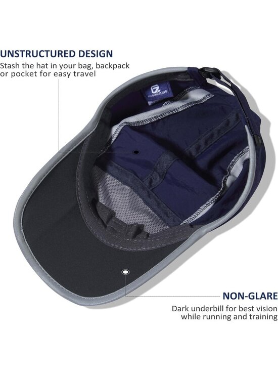 〽️Women Navy Reflective Folding Hat Design UPF 50+ Sun Protection Sport Hats main image 5